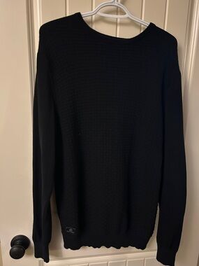 Point Zero Men's Black Crewneck Sweater - Classic Knit size L